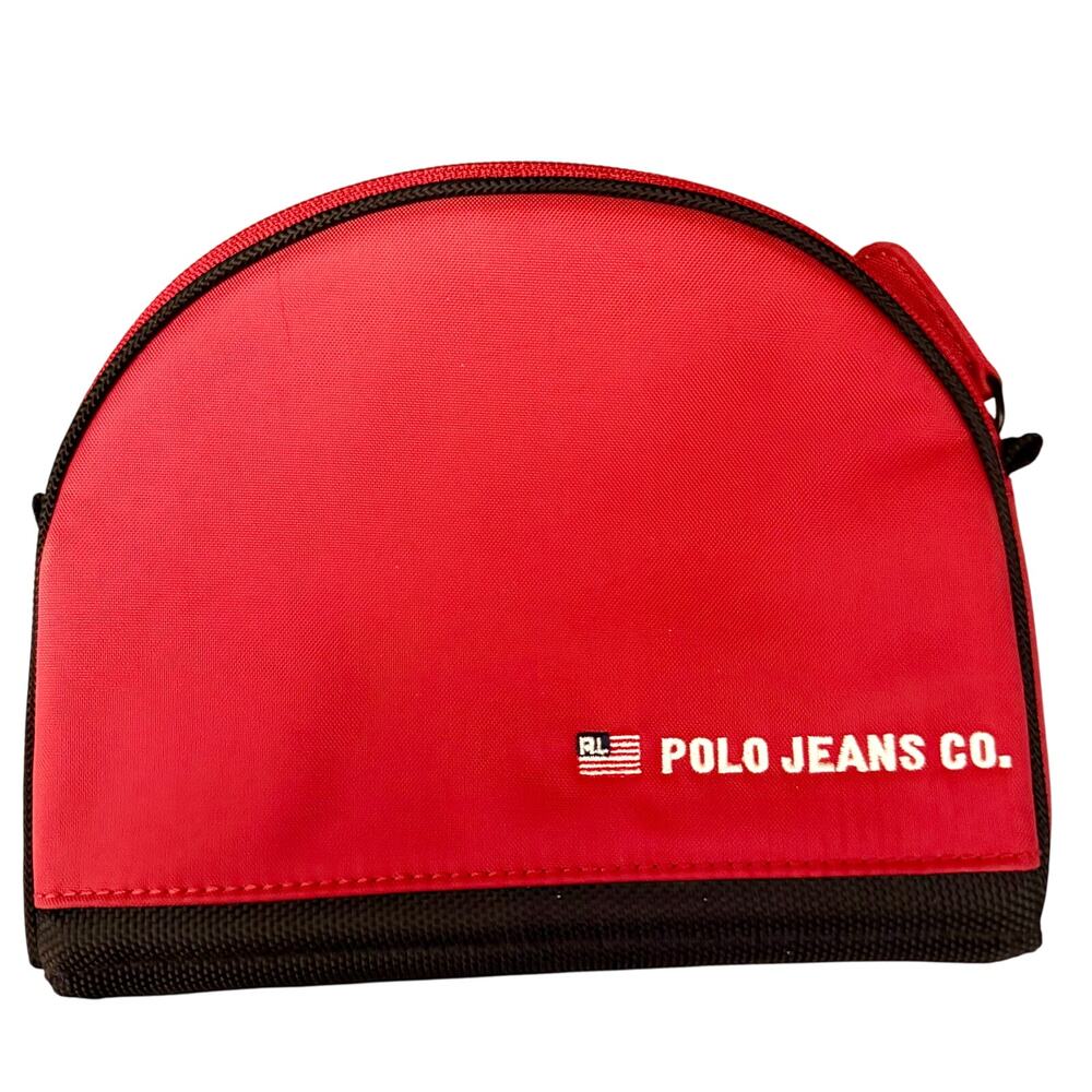 Vintage Polo Jeans Co. Authentic Dry Goods Red Small Case/Makeup Bag
